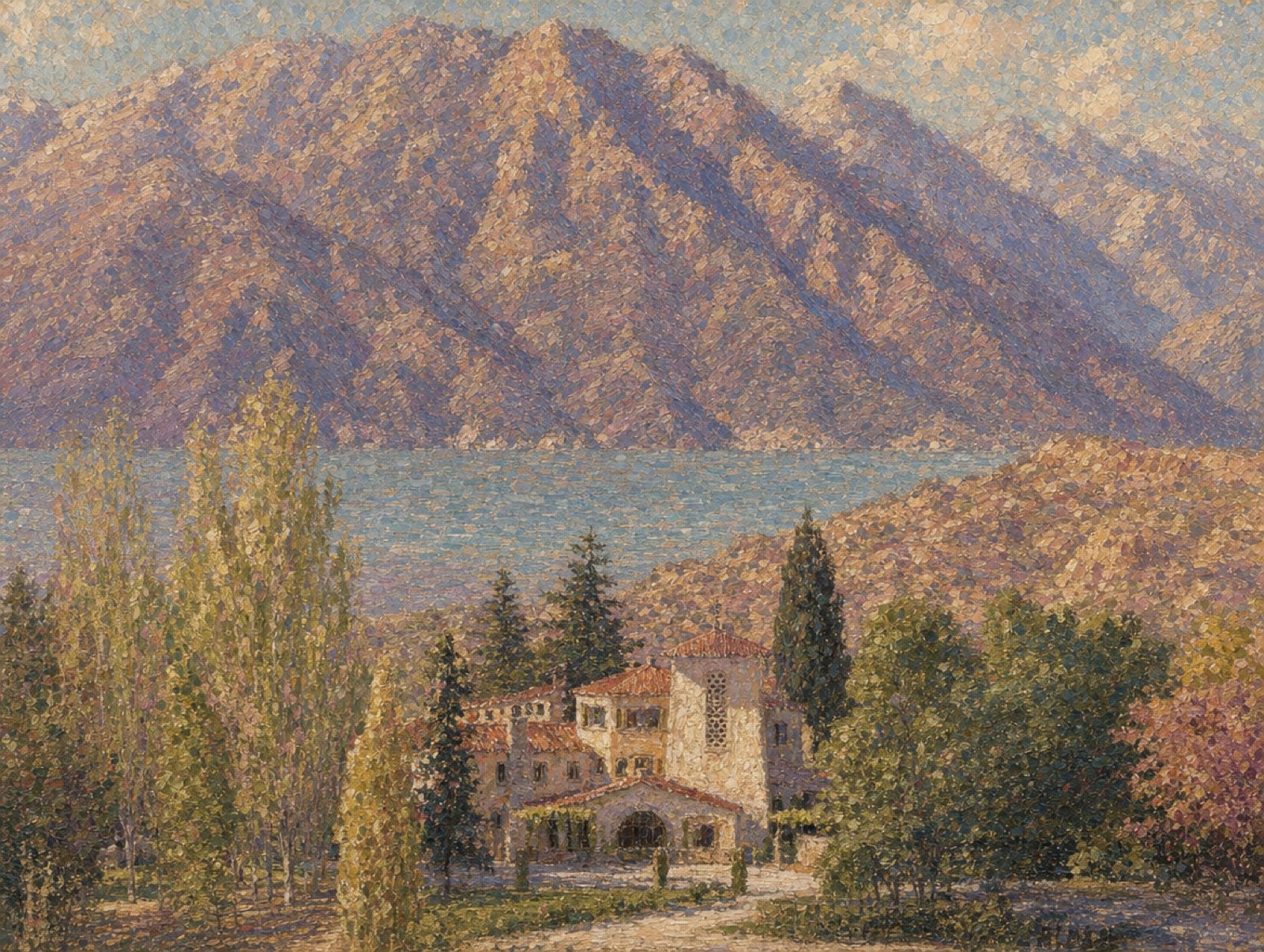 Gran Hotel Potrerillos, em pintura impressionista
