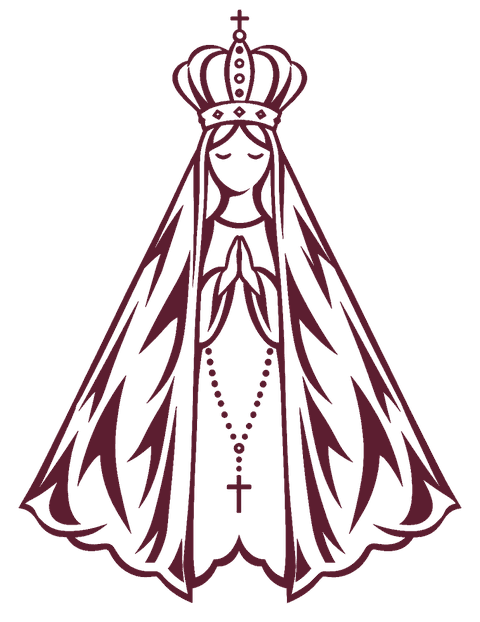 Nossa Senhora Aparecida desenhada em linha